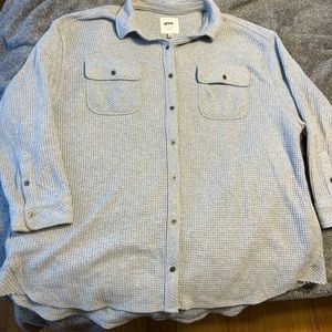 Aerie Gray Button Down Shirt